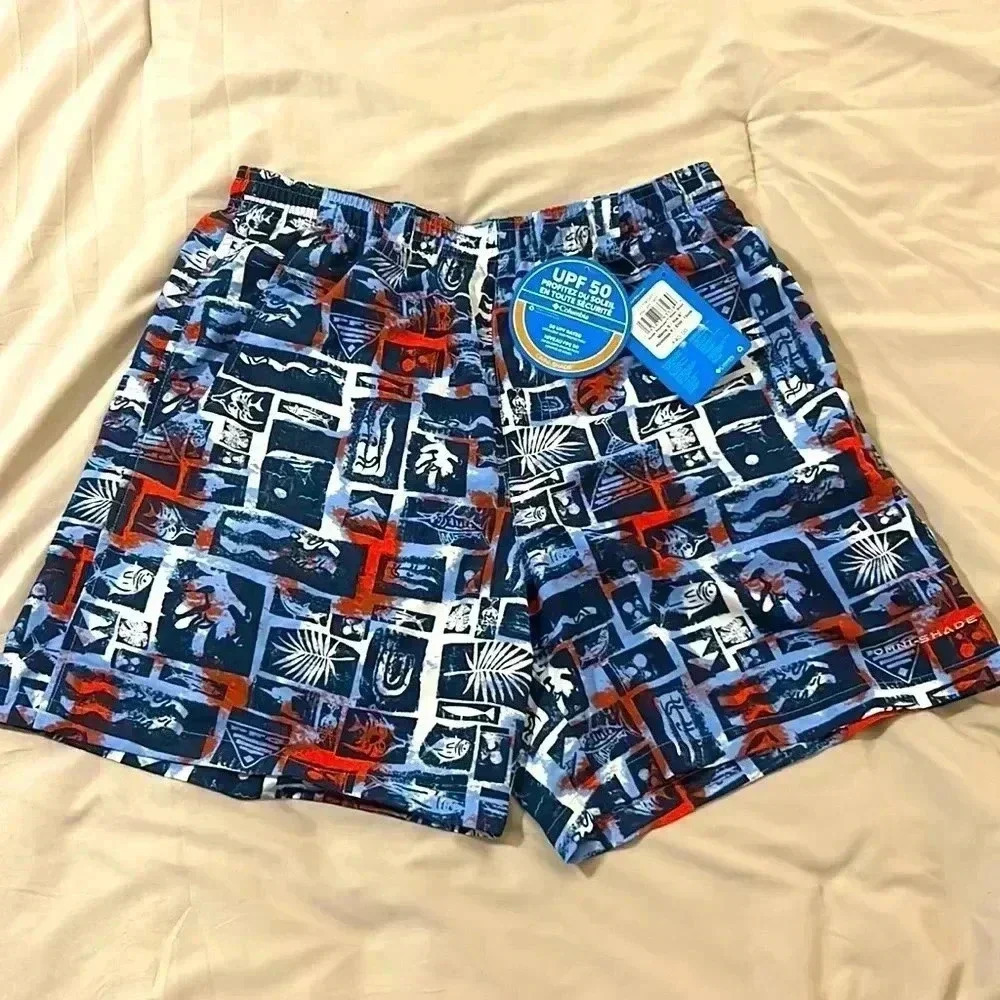 NWT Men’s Columbia PFG swim trunks‎ / water shorts 6” ins. Size S
